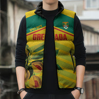 Grenada Football 2026 Custom Sleeveless Puffer Jacket Go Spice Boys Nutmeg Yellow Version
