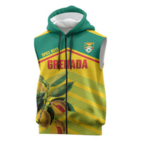 Grenada Football 2026 Custom Sleeveless Zip Hoodie Go Spice Boys Nutmeg Yellow Version