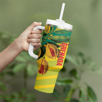 Grenada Football 2026 Custom Tumbler With Handle Go Spice Boys Nutmeg Yellow Version