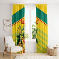 Grenada Football 2026 Custom Window Curtain Go Spice Boys Nutmeg Yellow Version