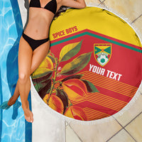 Grenada Football 2026 Custom Beach Blanket Go Spice Boys Nutmeg Red Version