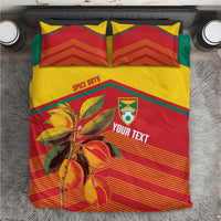Grenada Football 2026 Custom Bedding Set Go Spice Boys Nutmeg Red Version