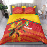 Grenada Football 2026 Custom Bedding Set Go Spice Boys Nutmeg Red Version