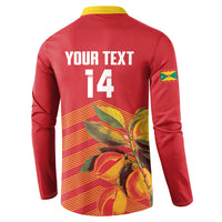 Grenada Football 2026 Custom Button Sweatshirt Go Spice Boys Nutmeg Red Version