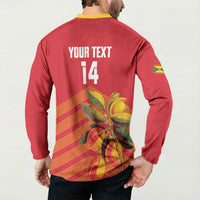 Grenada Football 2026 Custom Button Sweatshirt Go Spice Boys Nutmeg Red Version