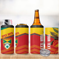 Grenada Football 2026 Custom 4 in 1 Can Cooler Tumbler Go Spice Boys Nutmeg Red Version