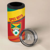 Grenada Football 2026 Custom 4 in 1 Can Cooler Tumbler Go Spice Boys Nutmeg Red Version