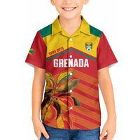 Grenada Football 2026 Custom Hawaiian Shirt Go Spice Boys Nutmeg Red Version