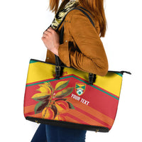 Grenada Football 2026 Custom Leather Tote Bag Go Spice Boys Nutmeg Red Version