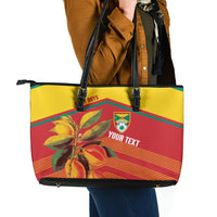Grenada Football 2026 Custom Leather Tote Bag Go Spice Boys Nutmeg Red Version