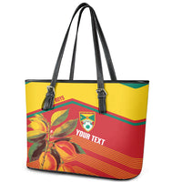 Grenada Football 2026 Custom Leather Tote Bag Go Spice Boys Nutmeg Red Version