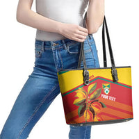 Grenada Football 2026 Custom Leather Tote Bag Go Spice Boys Nutmeg Red Version