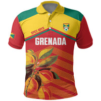 Grenada Football 2026 Custom Polo Shirt Go Spice Boys Nutmeg Red Version