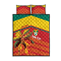 Grenada Football 2026 Custom Quilt Bed Set Go Spice Boys Nutmeg Red Version