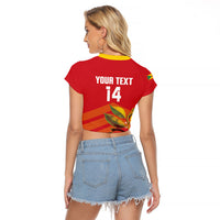 Grenada Football 2026 Custom Raglan Cropped T Shirt Go Spice Boys Nutmeg Red Version