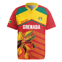 Grenada Football 2026 Custom Rugby Jersey Go Spice Boys Nutmeg Red Version