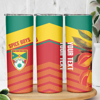 Grenada Football 2026 Custom Skinny Tumbler Go Spice Boys Nutmeg Red Version