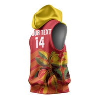Grenada Football 2026 Custom Sleeveless Hoodie Go Spice Boys Nutmeg Red Version