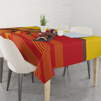 Grenada Football 2026 Custom Tablecloth Go Spice Boys Nutmeg Red Version