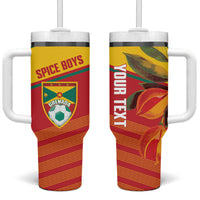 Grenada Football 2026 Custom Tumbler With Handle Go Spice Boys Nutmeg Red Version