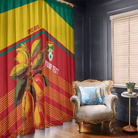 Grenada Football 2026 Custom Window Curtain Go Spice Boys Nutmeg Red Version