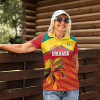 Grenada Football 2026 Custom Women Polo Shirt Go Spice Boys Nutmeg Red Version