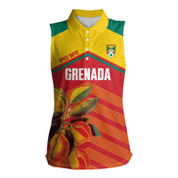 Grenada Football 2026 Custom Women Sleeveless Polo Shirt Go Spice Boys Nutmeg Red Version