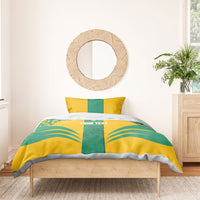 Guyana Football 2026 Custom Bedding Set Come On Golden Jaguars