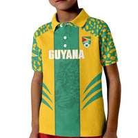 Guyana Football 2026 Custom Kid Polo Shirt Come On Golden Jaguars