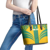 Guyana Football 2026 Custom Leather Tote Bag Come On Golden Jaguars