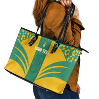 Guyana Football 2026 Custom Leather Tote Bag Come On Golden Jaguars