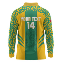 Guyana Football 2026 Custom Long Sleeve Polo Shirt Come On Golden Jaguars