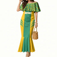 Guyana Football 2026 Custom Mermaid Dress Come On Golden Jaguars