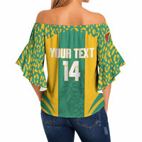 Guyana Football 2026 Custom Off Shoulder Wrap Waist Top Come On Golden Jaguars