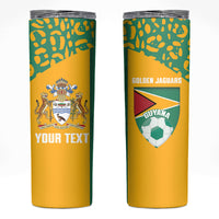 Guyana Football 2026 Custom Skinny Tumbler Come On Golden Jaguars