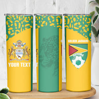 Guyana Football 2026 Custom Skinny Tumbler Come On Golden Jaguars