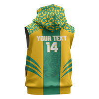 Guyana Football 2026 Custom Sleeveless Zip Hoodie Come On Golden Jaguars