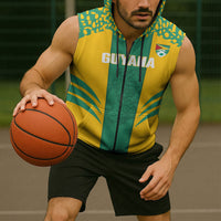 Guyana Football 2026 Custom Sleeveless Zip Hoodie Come On Golden Jaguars