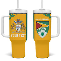Guyana Football 2026 Custom Tumbler With Handle Come On Golden Jaguars