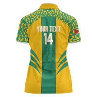 Guyana Football 2026 Custom Women Polo Shirt Come On Golden Jaguars