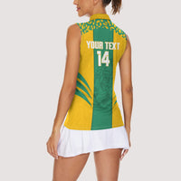 Guyana Football 2026 Custom Women Sleeveless Polo Shirt Come On Golden Jaguars