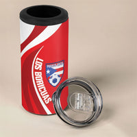 Puerto Rico Football 2026 Custom 4 in 1 Can Cooler Tumbler Vamos Los Boricuas Taino Sun