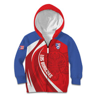 Puerto Rico Football 2026 Custom Kid Hoodie Vamos Los Boricuas Taino Sun