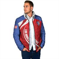Puerto Rico Football 2026 Custom Padded Jacket Vamos Los Boricuas Taino Sun