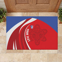Puerto Rico Football 2026 Custom Rubber Doormat Vamos Los Boricuas Taino Sun