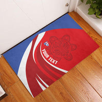 Puerto Rico Football 2026 Custom Rubber Doormat Vamos Los Boricuas Taino Sun