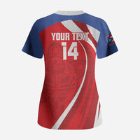 Puerto Rico Football 2026 Custom Scrub Top Vamos Los Boricuas Taino Sun