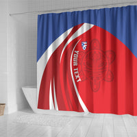 Puerto Rico Football 2026 Custom Shower Curtain Vamos Los Boricuas Taino Sun