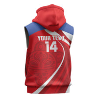 Puerto Rico Football 2026 Custom Sleeveless Hoodie Vamos Los Boricuas Taino Sun