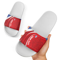 Puerto Rico Football 2026 Custom Slide Sandals Vamos Los Boricuas Taino Sun
